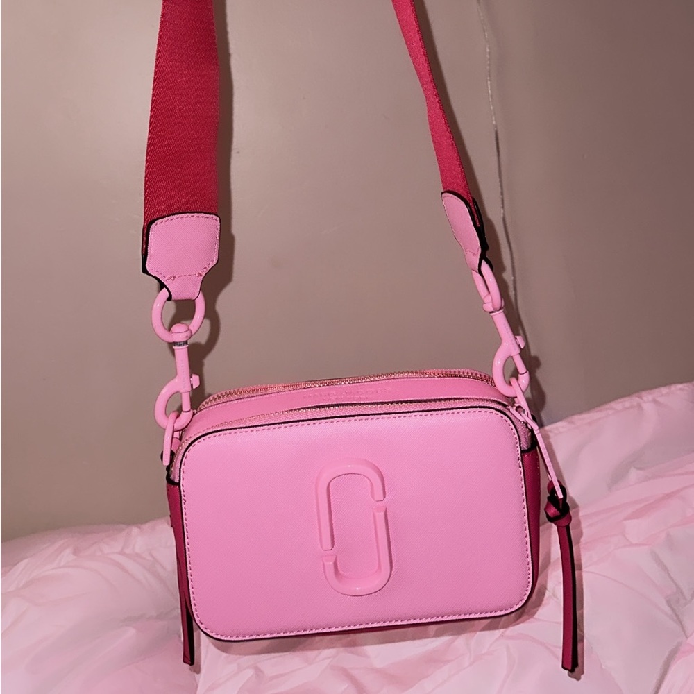 Marc Jacobs Pink Crossbody Bag with Glossy Finish